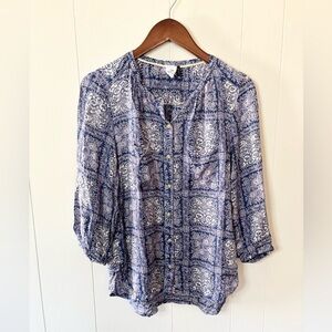 Anthropologie Akemi + Kin paisley viscose blouse size SM